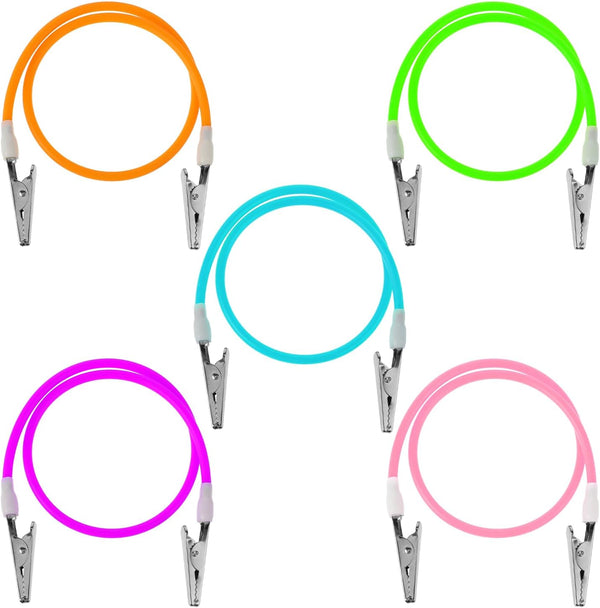 Psyqtsuary 5Pcs Bib Holder Dental Napkin Clip, Neck Chains With Metal Clips for