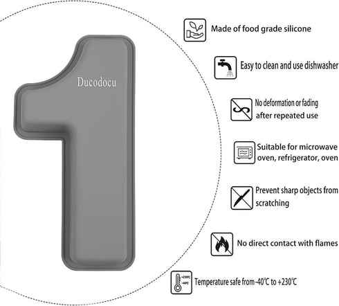 3D Silicone Cake Pans Large Number Cake Mould Novelty Cake Tins DIY Baking Mold for Birthday Wedding Anniversary 10 inch Number of 6 by Ducodocu