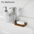 SUBEKYU Wooden Soap Dishes for Bathroom, Bar Soap Holder with Self Draining Tray, Natural Waterfall Drain Soap Saver