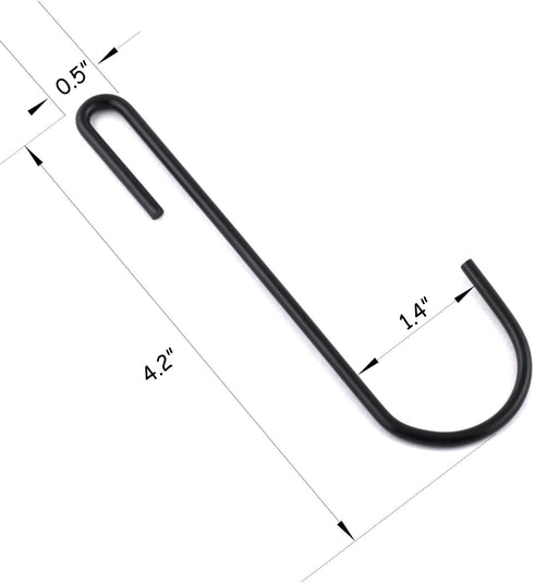 12-Pack 4.2 Inches Black Antistatic Coating Steel S Hook Cookware Universal Pot Rack Hooks
