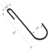 12-Pack 4.2 Inches Black Antistatic Coating Steel S Hook Cookware Universal Pot Rack Hooks