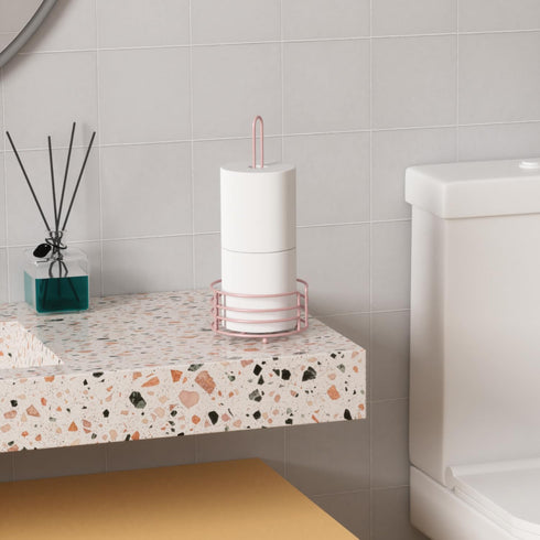 Countertop, Buruis Paper Towel Holder for Metal Standing Paper Towel Dispenser with U-Shape Handle and Stable Base