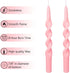 Set of 2 Pink Spiral Taper Candlesticks, 10 Inch Unscented Twisted Candle Sticks for Home Decoration Holiday Wedding