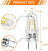 Belleone Light Bulb for GE Microwave Oven - 120V 50W Halogen Lamp Compatible with Over The Range Microwave Hood