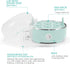 Elite Gourmet EGC115M Easy Egg Cooker Electric 7-Egg Capacity, Soft, Medium, Hard-Boiled Egg Cooker with Auto Shut-Off, Measuring Cup Included, BPA Free, Retro Mint by Elite Gourmet
