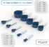 TILUCK Measuring Cups & Spoons Set, Stackable Cups and Spoons, Kitchen Gadgets for Cooking & Baking, Blue