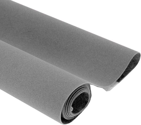 Taogift Self Adhesive Grey Velvet Shelf Liner Paper - 17.7x98 Inches for Drawer Dresser Cabinets, Jewelry Displays