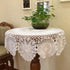 Hetao 100% 35 Inch Cotton Handmade Crochet Round Tablecloth Doilies Lace Table Covers,White