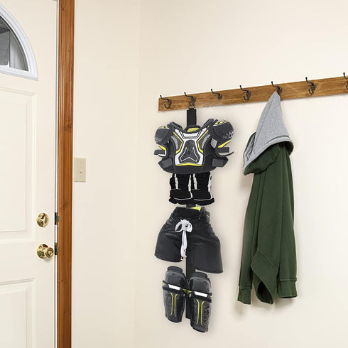 Hockey Hanger Portable Drying Rack - 5 Hooks for Home and Outdoor Use in Ice Hockey, Skating, Football, Camping