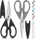 iBayam Kitchen Shears – All Purpose Heavy Duty Meat Scissors, Dishwasher Safe Utility Scissors, 2-Pack