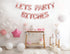 PartyForever Rose Gold 16 Inch Letters Banner, Bachelorette Party Balloons Decorations Set for Bridal Shower