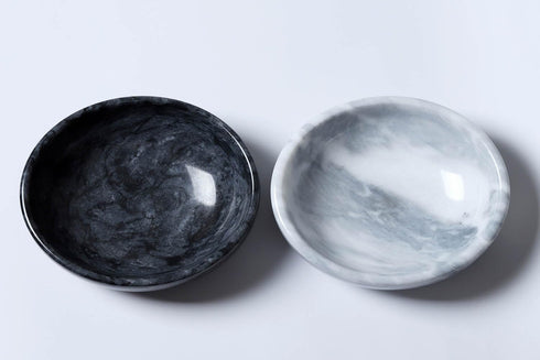 Natural Marble Decorative Bowls, 4.72 inch Hand-Carved Bowl for Home Decor, Ritual Use, Incense Burner