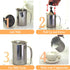 Foam Maker, Stainless Steel Manual Milk Frother, 800ML, Manual Operated Milk Foam Maker for Cappuccino Coffee Latte