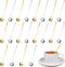 20 Pcs 6.8 Inches Coffee Spoons, Espresso Spoons, Stainless Steel Stirring Spoons with Long Handle, Cute Mini Gold