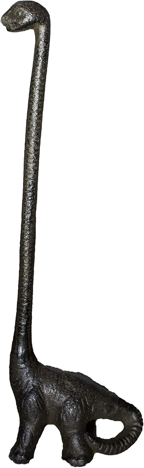 Dinosaur Cast Iron Paper Towel Holder - Sturdy and Functional - Cute