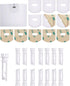 40 Sets of Clear Vertical Blind Repair Tabs, 80 PCS Blind Fixers with 15 PCS White Stem Parts for Vertical Blind Kit