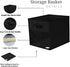 DECOMOMO Storage Baskets for Shelves - 13x15x13 Storage Cube Bins with Clear Window (Kallax / 4pcs, Black)