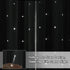 84 Inches 2 Pink Blackout Curtains for Girls Bedroom Cute- Aesthetic Star Cutout Double Layer with Sheer Overlay, Long