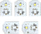 (5PK WR55X11132 WR55X26487 WR55X30603 Refrigerator LED Light Bulb Fits for GE Replaces 3033142 AP5646375 PS4704284