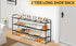 3-Tier Closet, 24-Pairs SLEEPING LAMB Long Shoe Organizer for Stackable Wide Shoe Rack Holds Shoe Storage Shelf