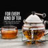 OVENTE Glass Teapot with Removable Stainless-Steel Infuser, 17oz Borosilicate Glass Tea Maker for Everyday Use