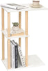 3-Tier AWASEN C Shaped End Table, Small Side Table for Couch, Wood Sofa Table Coffee Table for Living Room, Small