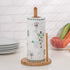 Wooden Paper Towel Holder, Free-Standing Kitchen Roll Holder with Wooden Base, Countertop Paper Towel Stand & Organizer