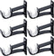 6 Pack Heavy Duty Curtain Rod Bracket, Curtain Rod Holders for Wall Drapery Rod Hangers, Black