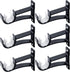 6 Pack Heavy Duty Curtain Rod Bracket, Curtain Rod Holders for Wall Drapery Rod Hangers, Black