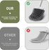 ASOBEAGE Deep Cleaner Toilet Brush, Silicone Toilet Brush with No-Slip Long Handle and Flexible Bristles, Quick Drying