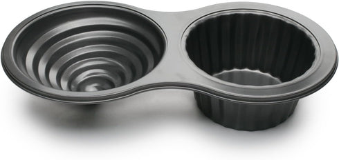 Fox Run Giant Cupcake Pan - Non-Stick Carbon Steel, 8 x 15.5 x 3.25 inches