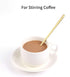 4 PCS 6.7 Inches Long Handle Coffee/Tea Spoons, Gold, Stainless Steel Ice Tea, Espresso Spoons for Stirring