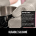 Gorilla Grip 4 Piece Silicone Oven Mitt and Trivets Set, Heat and Slip Resistant, Waterproof, Cotton Lined Gloves,