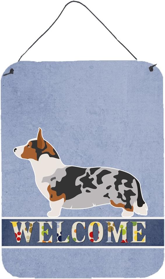 Caroline's Treasures BB8313DS1216 Welsh Corgi Cardigan Welcome Wall or Door Hanging Prints, 12x16, Multicolor