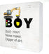 HDKY Construction Nursery Wood Box Sign Construction Truck Boy Definition Wooden Box Sign