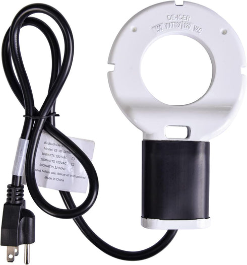 500W Chicken Waterer Heater, Aluminum Utility De-Icer for Farm & Livestock, Non-Conductive