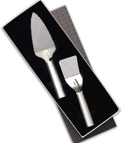 Rada Cutlery 2-Piece Pie and Mini Dessert Server Set, Silver Handle
