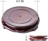 GOLDY&WENDY Brown Wood Oriental Style Round Veneer Base for Vase Lamp Teapot - Non-Rotatable Stable Home Decoration