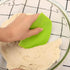 Dough Scraper Bowl Scraper, Flexible Plastic Multi-Function Kitchen Tools, 2 Piece Set in White-Green.