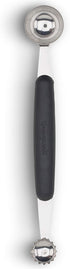 GoodCook Touch 2-in-1 Stainless Steel Melon Baller and Fruit and Veggie Corer Scoop, Silver/Black