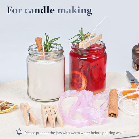 8 oz 20 Folinstall Small Glass Jars with Airtight Lids, Pcs Candle Jars for Candle Making, Wedding Party, Empty Food