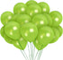 Treasures Gifted Metallic Lime Green Balloons, 100 Pack, 12 Inch Latex Neon Party Supplies