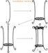 2 2 26 Inches Yesland Pcs Metal Plant Stand Indoor Outdoor, Tier Black Iron Flower Plant Stand Detachable Tall Modern