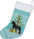 Caroline's Treasures BB9282CS Friesian Horse Christmas Stocking, Teal Fireplace Hanging Stockings for Holiday Decor