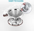 Pour Over Coffee Dripper, Reusable Paperless Filter, Professional Stainless Steel Drip Cone for 1-2 Cups