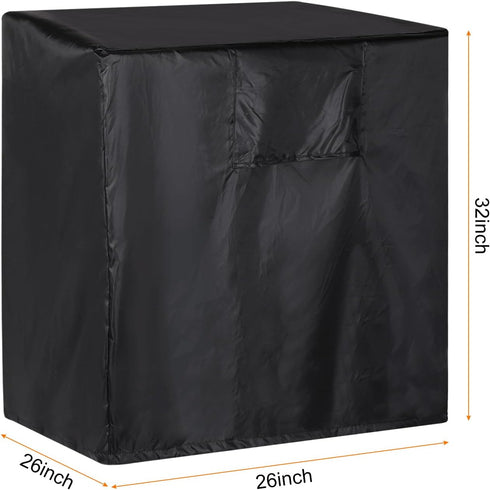 uxcell Air Conditioner Cover, 26"x26"x32" Outdoor Unit Square Vertical Protective Cover (Black)
