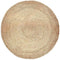 Hand Braided Round Jute Rug - Custom Size Indian Handmade Area Rug for Home Decor (2'X2')