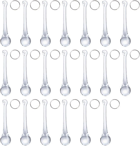 LONGWIN 20pcs 3inch Crystal Teardrop Chandelier Pendant Parts Wedding Party Christmas Tree