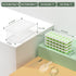 DOQAUS Ice Cube Tray with Lid and Bin, 4 Pack Silicone Plastic Ice Cube Trays with Ice Box and Ice Scoop