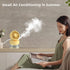 Personal Cooling Fan and Small Air Humidifier 350ml with LED Night Light, USB Charging for Office